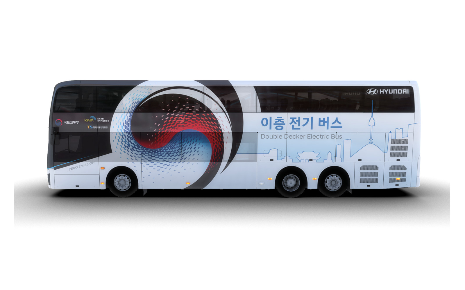 Chiếc xe buýt điện 2 tầng của Hyundai Hàn Quốc
